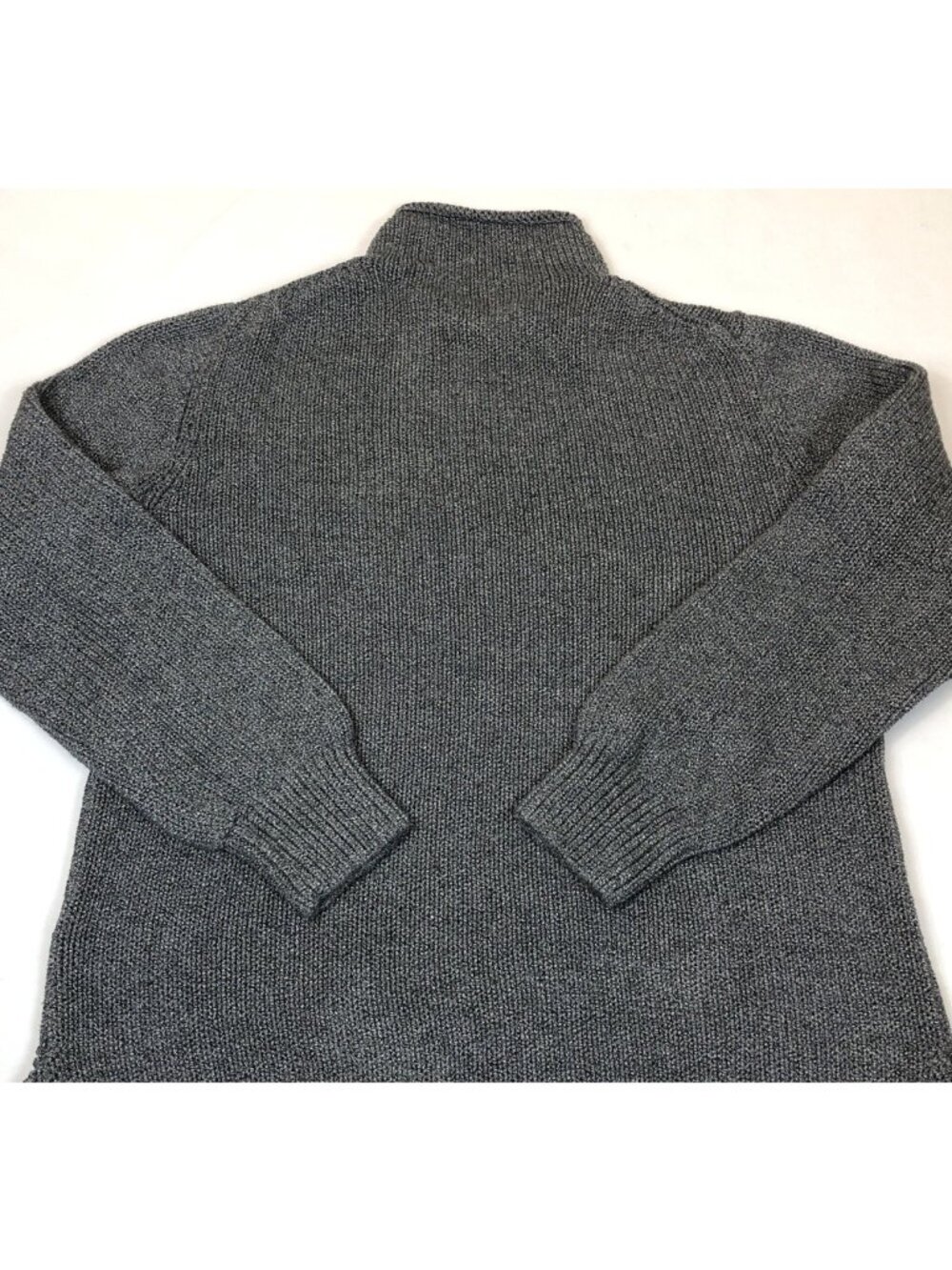 QUAKER MARINE SUPPLY Mens Fishermans Rollneck Gray Cotton Sweater Size XL - Picture 7 of 8